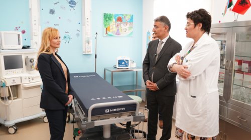 Leyla Əliyevanın təşəbbüsü ilə Albaniyada Xəstəxana Mərkəzinin pediatrik sedasiya otağı istifadəyə verilib