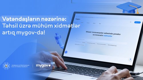 “mygov” platformasına yeni təhsil xidmətləri inteqrasiya edildi