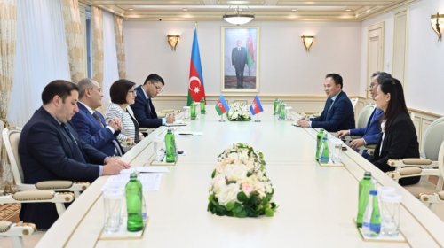 Sahibə Qafarova Kamboca Krallığı Senatının sədr müavini ilə görüşüb
