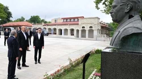 Tanınmış şəxsiyyətlərin işğal dövründə güllələnmiş büstlərinə baxdılar