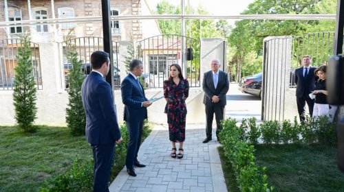 Leyla Əliyeva Şəki Şəhər İncəsənət Məktəbində olub