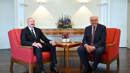 Azərbaycan və Almaniya prezidentlərinin təkbətək görüşü keçirilib