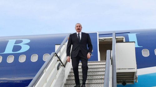 Prezident Türkmənistana səfər edib