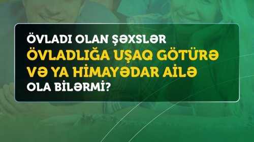 Övladı olan şəxslər övladlığa uşaq götürə və ya himayədar ailə ola bilərmi?