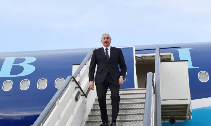 Prezident Türkmənistana səfər edib